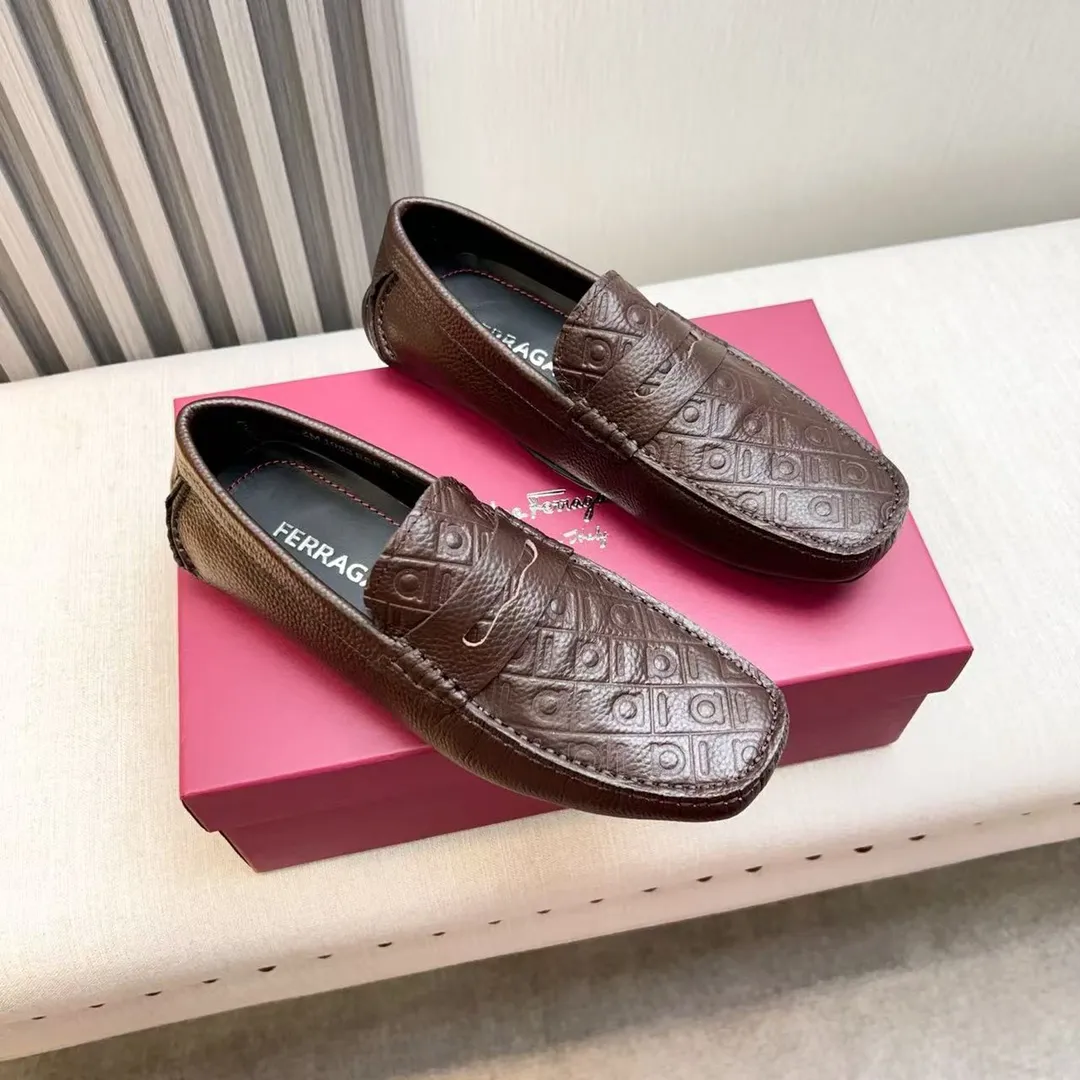 Men's men's shoes 💰620 Ferragamo new high-end quality 🔥 imported lychee pattern ➕ cowhide lining size 38-45
